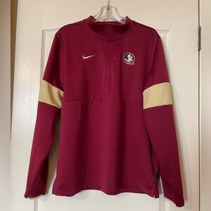 Nike Dri-Fit Florida State Seminoles Coaches Sideline Quarter Zip Pullover XL
